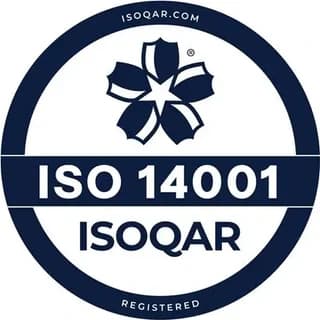 ISO 14001:2015 ISOQAR certification seal